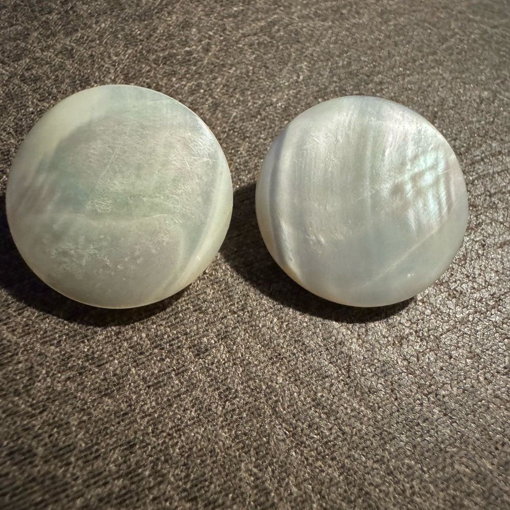 Iridescent Round Button Pair